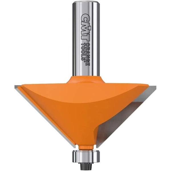 Chamfer Router Bit 1/2" Shank, 2-9/16" Cutting Diameter, 1" Cutting Length, 45 Degree Cutting Angle